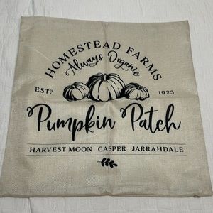 Farmhouse Fall Pumpkin Patch Pillow Cover 16x16